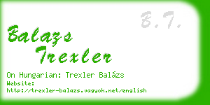 balazs trexler business card