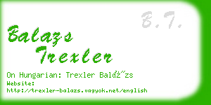 balazs trexler business card